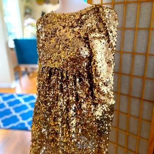 Gold sequin sparkle dress